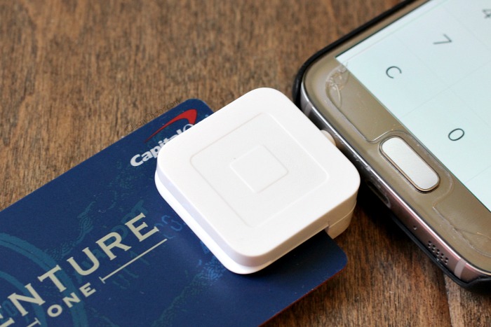 Swipe credit cards with a Square reader.