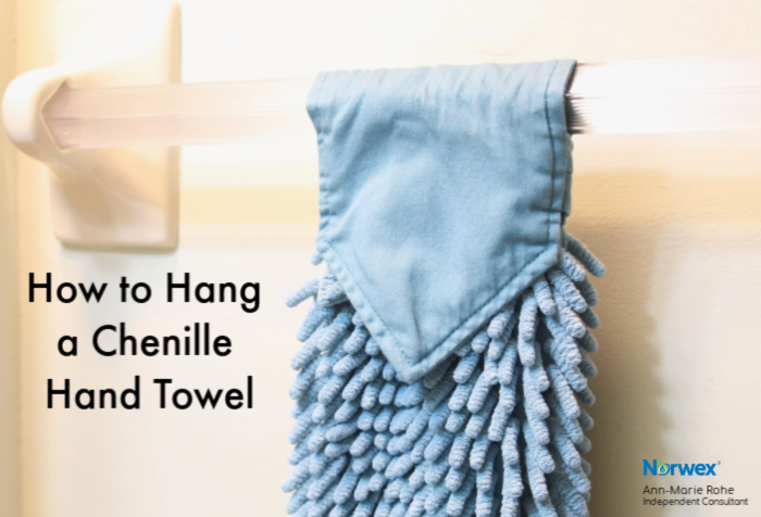 How to hang a Norwex Chenille Hand Towel