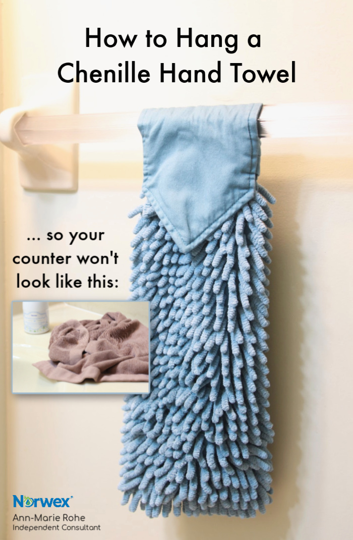 It's soft. It's nubby. And it has self-purifying properties. But it's also a little ... confusing? So let me share with you how to hang a Norwex Chenille Hand Towel!